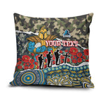 Personalized Gold Coast Titans ANZAC Pillow Cover Indigenous Camouflage Poppy Memorial Soldier Spartan