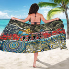 Personalized Gold Coast Titans ANZAC Sarong Indigenous Camouflage Poppy Memorial Soldier Spartan