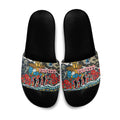 Personalized Gold Coast Titans ANZAC Slide Sandals Indigenous Camouflage Poppy Memorial Soldier Spartan