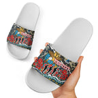 Personalized Gold Coast Titans ANZAC Slide Sandals Indigenous Camouflage Poppy Memorial Soldier Spartan