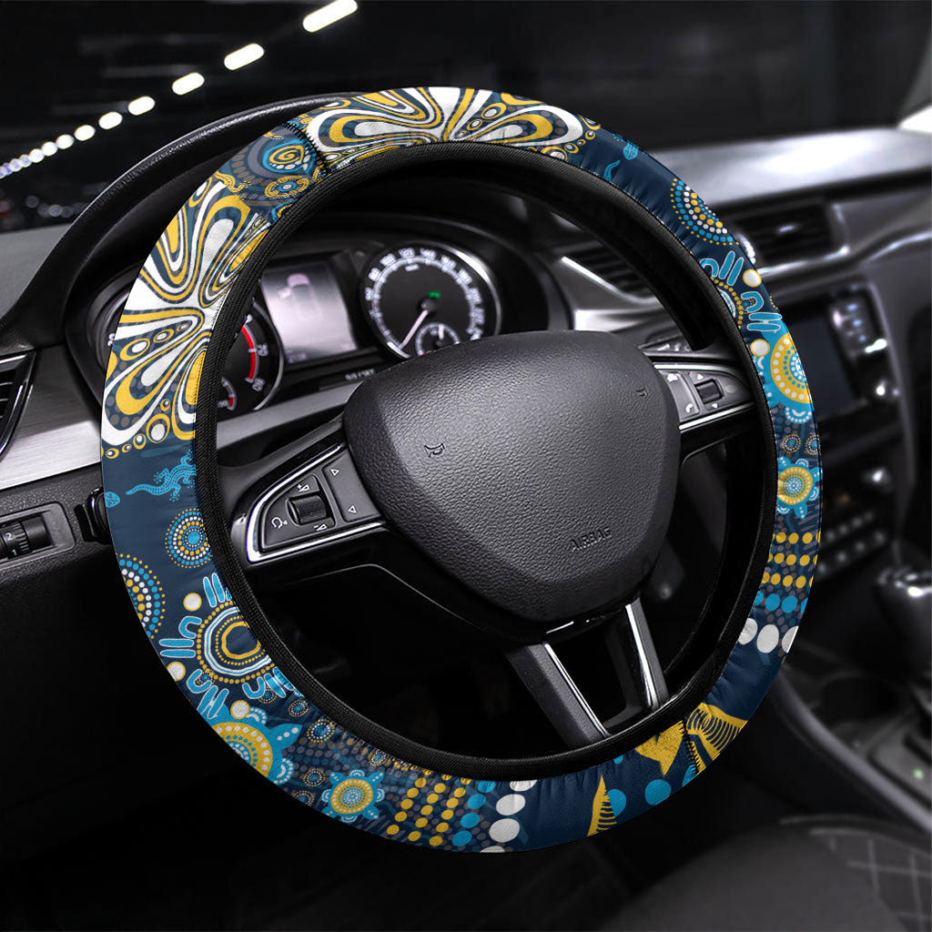 Gold Coast Titans ANZAC Steering Wheel Cover Indigenous Camouflage Poppy Memorial Soldier Spartan
