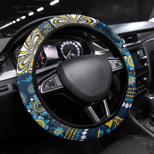 Gold Coast Titans ANZAC Steering Wheel Cover Indigenous Camouflage Poppy Memorial Soldier Spartan