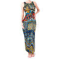 Personalized Gold Coast Titans ANZAC Tank Maxi Dress Indigenous Camouflage Poppy Memorial Soldier Spartan