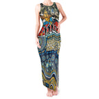 Personalized Gold Coast Titans ANZAC Tank Maxi Dress Indigenous Camouflage Poppy Memorial Soldier Spartan