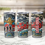 Personalized Gold Coast Titans ANZAC Tumbler Cup Indigenous Camouflage Poppy Memorial Soldier Spartan