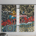 Personalized Gold Coast Titans ANZAC Window Curtain Indigenous Camouflage Poppy Memorial Soldier Spartan