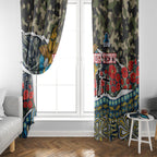Personalized Gold Coast Titans ANZAC Window Curtain Indigenous Camouflage Poppy Memorial Soldier Spartan
