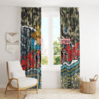 Personalized Gold Coast Titans ANZAC Window Curtain Indigenous Camouflage Poppy Memorial Soldier Spartan