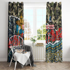 Personalized Gold Coast Titans ANZAC Window Curtain Indigenous Camouflage Poppy Memorial Soldier Spartan