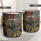 Personalized Penrith Panthers ANZAC Laundry Basket Aboriginal Indigenous Poppy Panther Warrior