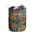 Personalized Penrith Panthers ANZAC Laundry Basket Aboriginal Indigenous Poppy Panther Warrior