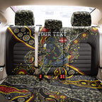 Personalized Penrith Panthers ANZAC Back Car Seat Cover Aboriginal Indigenous Poppy Panther Warrior