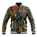 Personalized Penrith Panthers ANZAC Baseball Jacket Aboriginal Indigenous Poppy Panther Warrior