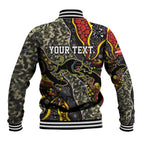 Personalized Penrith Panthers ANZAC Baseball Jacket Aboriginal Indigenous Poppy Panther Warrior