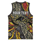 Personalized Penrith Panthers ANZAC Basketball Jersey Aboriginal Indigenous Poppy Panther Warrior