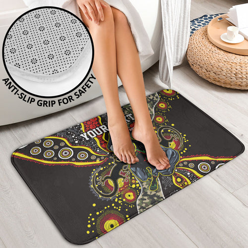 Personalized Penrith Panthers ANZAC Bathroom Set Aboriginal Indigenous Poppy Panther Warrior