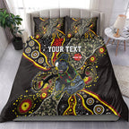 Personalized Penrith Panthers ANZAC Bedding Set Aboriginal Indigenous Poppy Panther Warrior