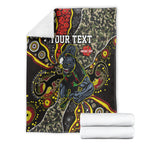 Personalized Penrith Panthers ANZAC Blanket Aboriginal Indigenous Poppy Panther Warrior