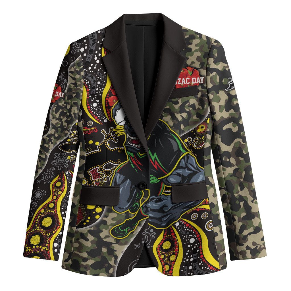 Personalized Penrith Panthers ANZAC Blazer Aboriginal Indigenous Poppy Panther Warrior