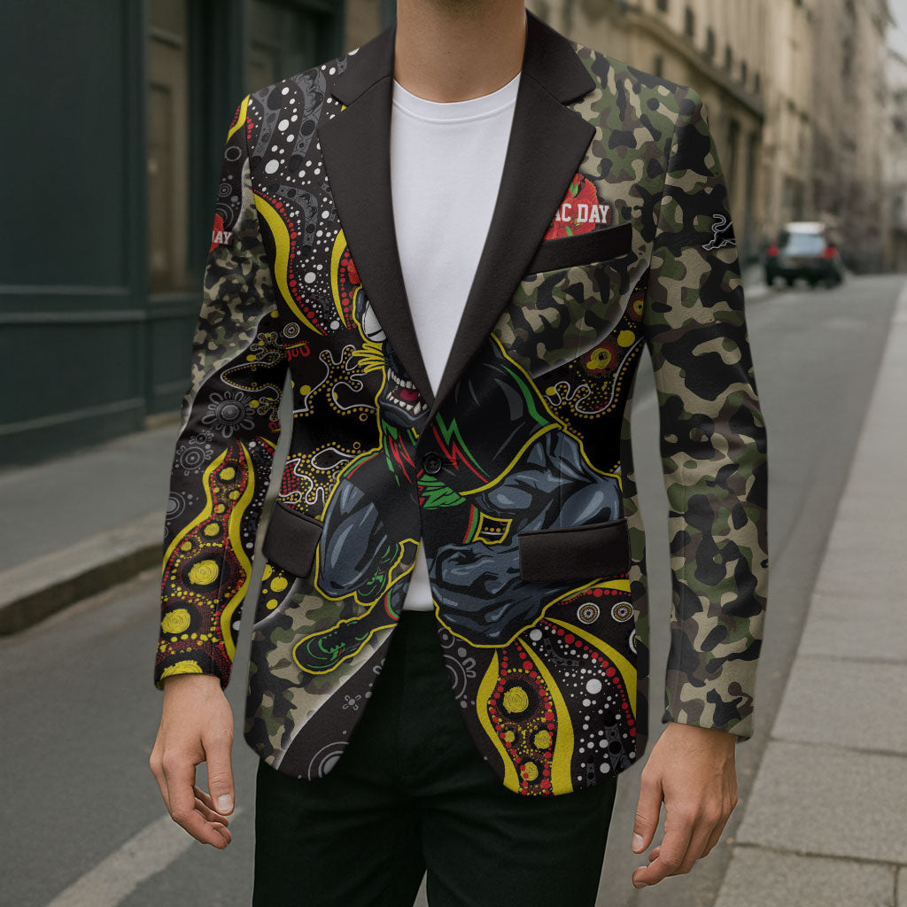 Personalized Penrith Panthers ANZAC Blazer Aboriginal Indigenous Poppy Panther Warrior