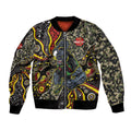 Personalized Penrith Panthers ANZAC Bomber Jacket Aboriginal Indigenous Poppy Panther Warrior