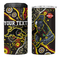 Personalized Penrith Panthers ANZAC 4 in 1 Can Cooler Tumbler Aboriginal Indigenous Poppy Panther Warrior