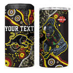 Personalized Penrith Panthers ANZAC 4 in 1 Can Cooler Tumbler Aboriginal Indigenous Poppy Panther Warrior