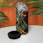Personalized Penrith Panthers ANZAC 4 in 1 Can Cooler Tumbler Aboriginal Indigenous Poppy Panther Warrior
