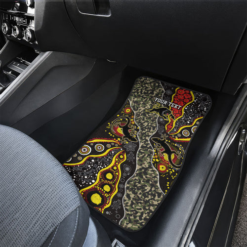 Personalized Penrith Panthers ANZAC Car Mats Aboriginal Indigenous Poppy Panther Warrior