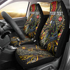Personalized Penrith Panthers ANZAC Car Seat Cover Aboriginal Indigenous Poppy Panther Warrior