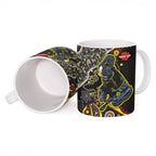 Personalized Penrith Panthers ANZAC Ceramic Mug Aboriginal Indigenous Poppy Panther Warrior
