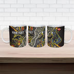 Personalized Penrith Panthers ANZAC Ceramic Mug Aboriginal Indigenous Poppy Panther Warrior
