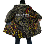 Personalized Penrith Panthers ANZAC Cloak Aboriginal Indigenous Poppy Panther Warrior