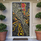 Personalized Penrith Panthers ANZAC Door Cover Aboriginal Indigenous Poppy Panther Warrior