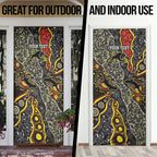 Personalized Penrith Panthers ANZAC Door Cover Aboriginal Indigenous Poppy Panther Warrior