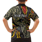 Personalized Penrith Panthers ANZAC Family Matching Long Sleeve Bodycon Dress and Hawaiian Shirt Aboriginal Indigenous Poppy Panther Warrior
