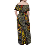 Personalized Penrith Panthers ANZAC Family Matching Off Shoulder Maxi Dress and Hawaiian Shirt Aboriginal Indigenous Poppy Panther Warrior