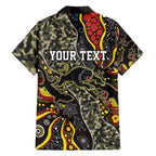 Personalized Penrith Panthers ANZAC Family Matching Puletasi and Hawaiian Shirt Aboriginal Indigenous Poppy Panther Warrior