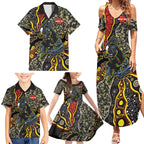 Personalized Penrith Panthers ANZAC Family Matching Summer Maxi Dress and Hawaiian Shirt Aboriginal Indigenous Poppy Panther Warrior