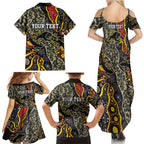 Personalized Penrith Panthers ANZAC Family Matching Summer Maxi Dress and Hawaiian Shirt Aboriginal Indigenous Poppy Panther Warrior