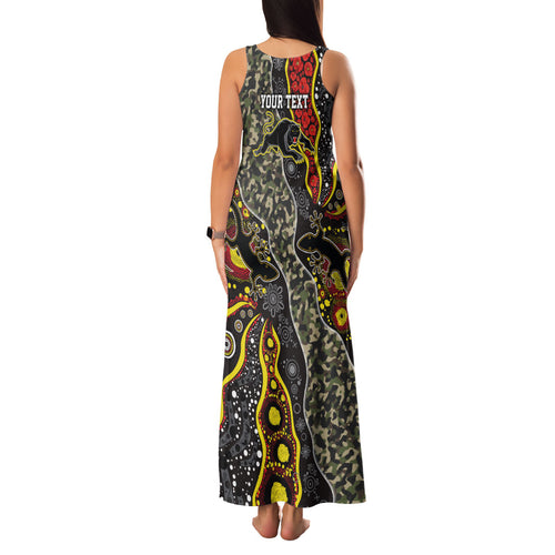 Personalized Penrith Panthers ANZAC Family Matching Tank Maxi Dress and Hawaiian Shirt Aboriginal Indigenous Poppy Panther Warrior