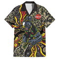 Personalized Penrith Panthers ANZAC Hawaiian Shirt Aboriginal Indigenous Poppy Panther Warrior