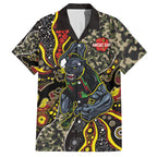 Personalized Penrith Panthers ANZAC Hawaiian Shirt Aboriginal Indigenous Poppy Panther Warrior