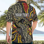 Personalized Penrith Panthers ANZAC Hawaiian Shirt Aboriginal Indigenous Poppy Panther Warrior