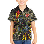 Personalized Penrith Panthers ANZAC Hawaiian Shirt Aboriginal Indigenous Poppy Panther Warrior