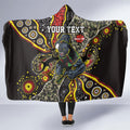 Personalized Penrith Panthers ANZAC Hooded Blanket Aboriginal Indigenous Poppy Panther Warrior