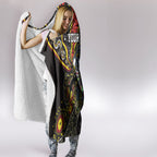 Personalized Penrith Panthers ANZAC Hooded Blanket Aboriginal Indigenous Poppy Panther Warrior