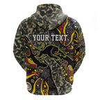 Personalized Penrith Panthers ANZAC Hoodie Aboriginal Indigenous Poppy Panther Warrior