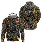 Personalized Penrith Panthers ANZAC Hoodie Aboriginal Indigenous Poppy Panther Warrior
