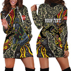 Personalized Penrith Panthers ANZAC Hoodie Dress Aboriginal Indigenous Poppy Panther Warrior